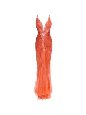 Maria Lucia Hohan Corinna draped lace-up maxi dress