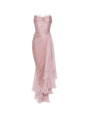 Maria Lucia Hohan Jolie X lace-trimmed draped maxi dress