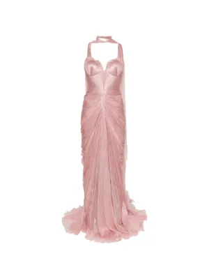 Iris Serban ruched strapless maxi dress