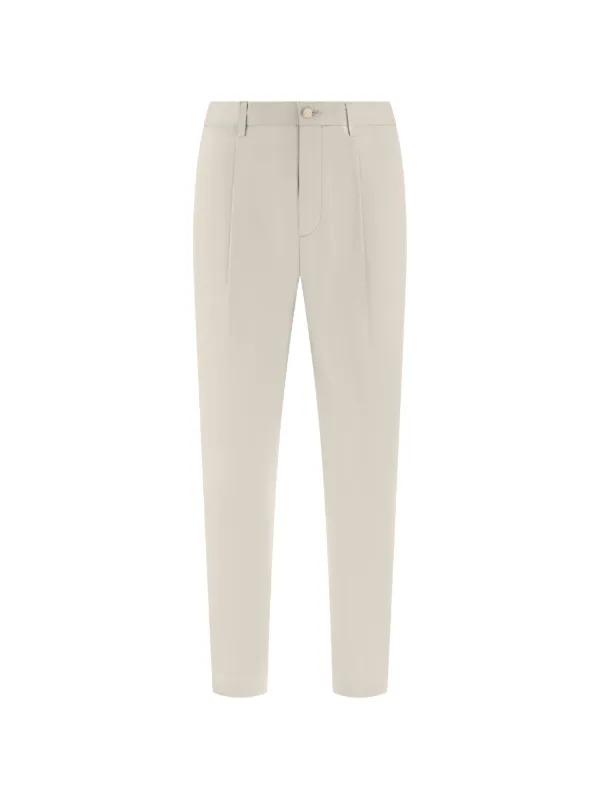 Boggi Milano darted drawstring-waist trousers