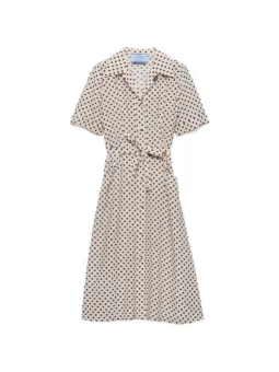Prada polka-dot print marocain shirt dress