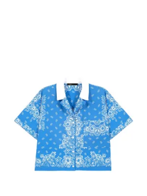 Maje contrast collar printed shirt