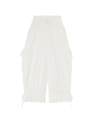 GANNI ruffled drawstring trousers