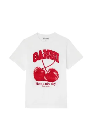 GANNI cherry-print T-shirt