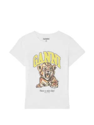 GANNI baby fit T-shirt with tiger