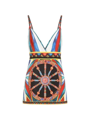 Dolce & Gabbana Carretto-print fabric short dress