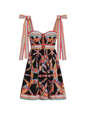 Dolce & Gabbana Carretto-print poplin dress