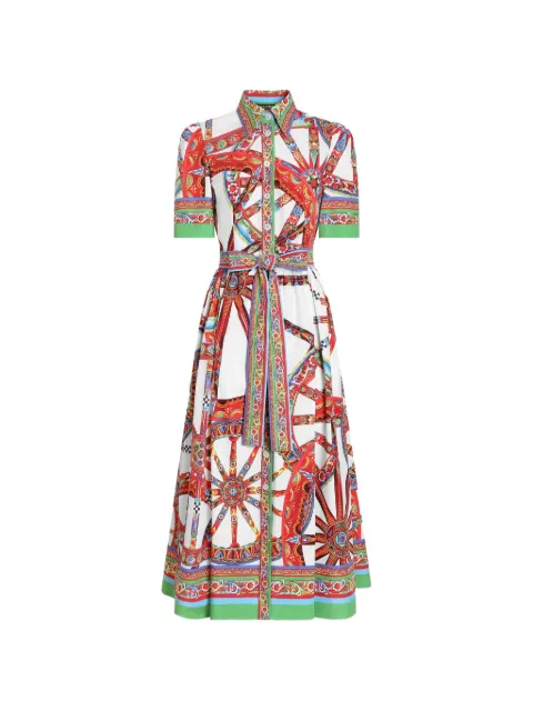 Dolce & Gabbana Carretto-print poplin shirt dress