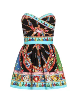Dolce & Gabbana Carretto-print poplin dress