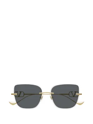 VALENTINO GARAVANI EYEWEAR rimless logo-detail sunglasses