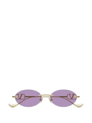 VALENTINO GARAVANI EYEWEAR VLogo oval-frame sunglasses