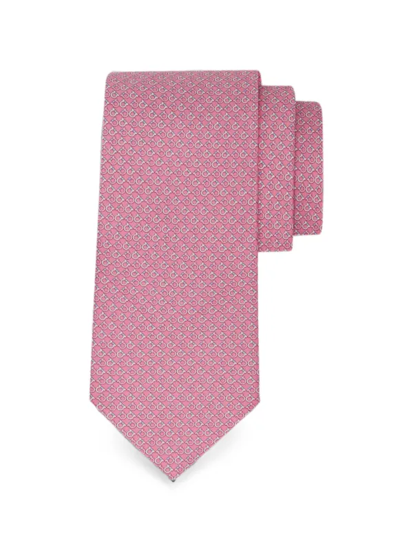 Ferragamo Gancini Square print silk tie