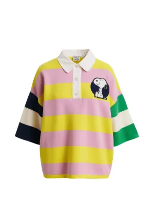 Essentiel Antwerp striped Peanuts-patch polo shirt