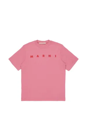 Marni Kids logo-print jersey T-shirt