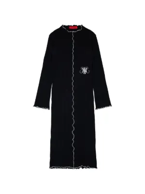 MAX&Co. Kids embroidered wavy-trim dress