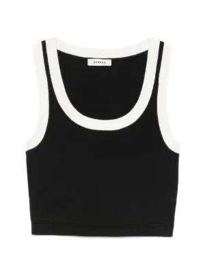 SANDRO contrast-trim top