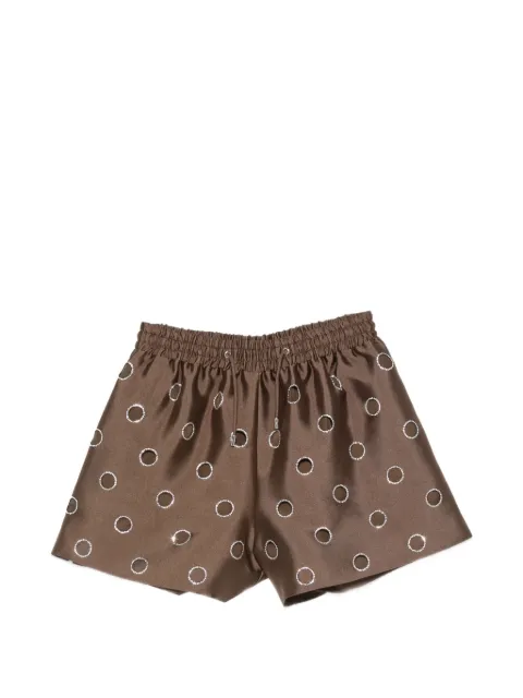SANDRO rhinestone-embellished cut-out shorts