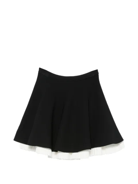 SANDRO pleated-hem knitted mini skirt