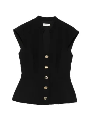 SANDRO sleeveless button-fastening top