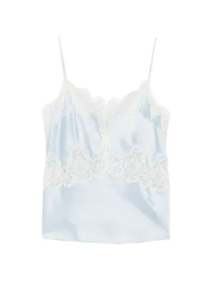 SANDRO lingerie-style top with lace