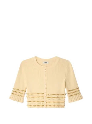 SANDRO cropped cardigan with tassels