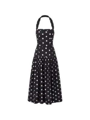 Nicholas Vivianne dress - black white polka-dot