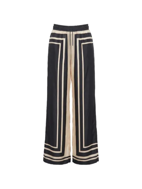 Nicholas Sandra pant - black ivory scarf print