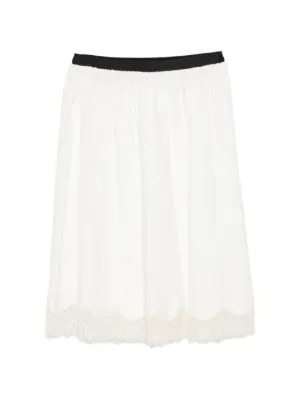 Maje lace-trim midi skirt