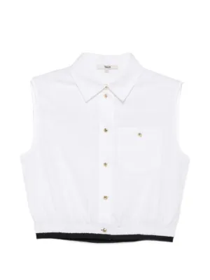Maje cropped sleeveless shirt