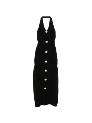 Maje flower-embellished midi dress