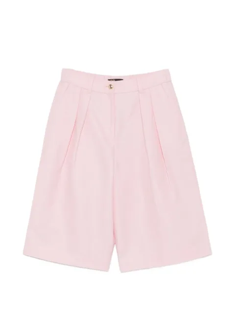 Maje pleated linen blend bermuda shorts