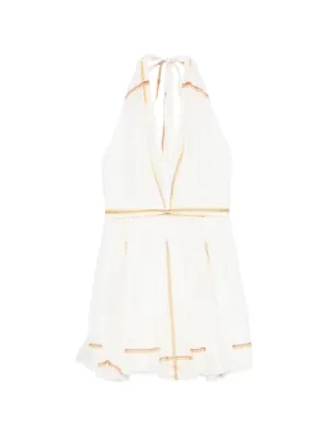 Maje striped halterneck mini dress