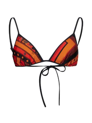 PUCCI Vivara print triangle bikini top