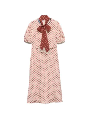 Prada polka-dot marocain dress