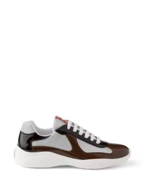 Prada patent leather and technical fabric America's cup sneakers