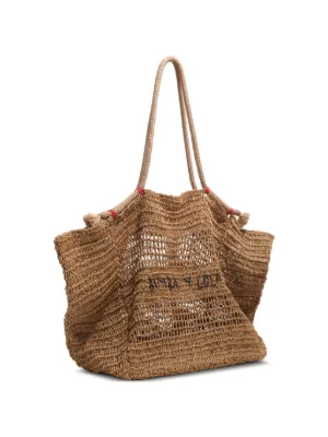 BIMBA Y LOLA  large shoulder bag made of dark natural paper