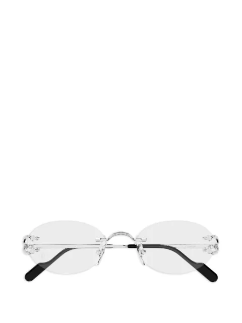 Cartier Eyewear rimless oval-frame glasses