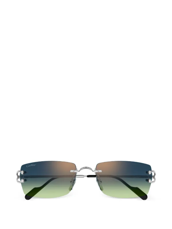 Cartier Eyewear C D&eacute;cor rimless sunglasses