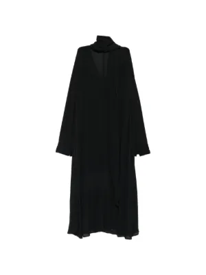 TOTEME scarf-detail long-sleeve midi dress