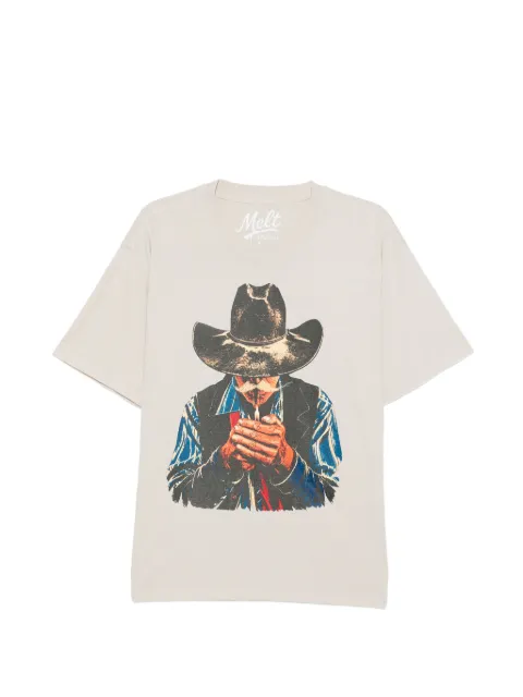 Melt graphic-print crew neck T-shirt