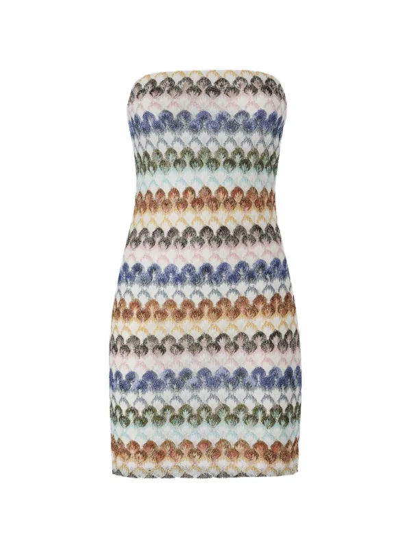 Missoni bustier mini dress with lace motif