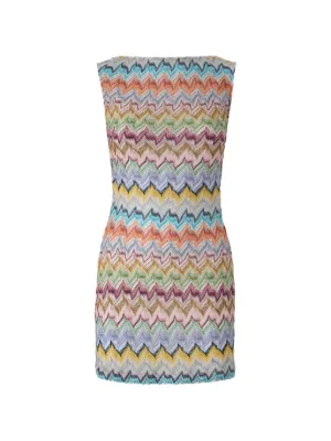 Missoni Zigzag-knit backless beach dress