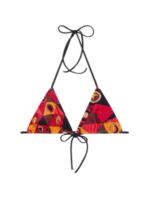 PUCCI Occhi-print triangle bikini top