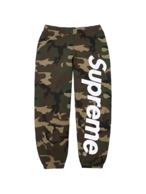 Supreme satin-appliqué camouflage-print track pants