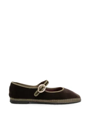 FLABELUS Ulla velvet ballet flats