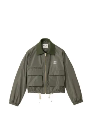 Miu Miu technical fabric blouson jacket