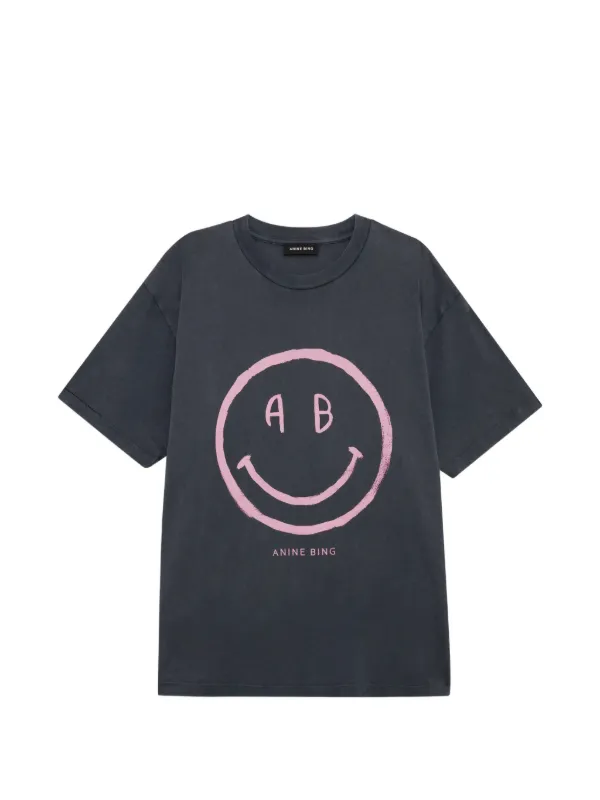 ANINE BING Cade Smiley T-shirt
