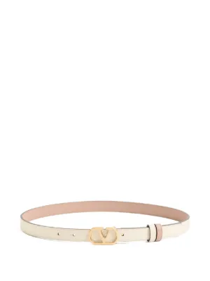 Valentino Garavani VLogo Signature reversible shiny calfskin belt - 20mm / 1.2 In.