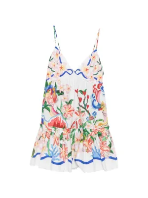 FARM Rio floral-print ruffled mini dress