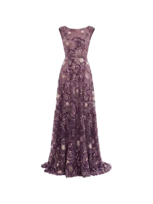 Saiid Kobeisy sequin-embellished embroidered tulle maxi dress